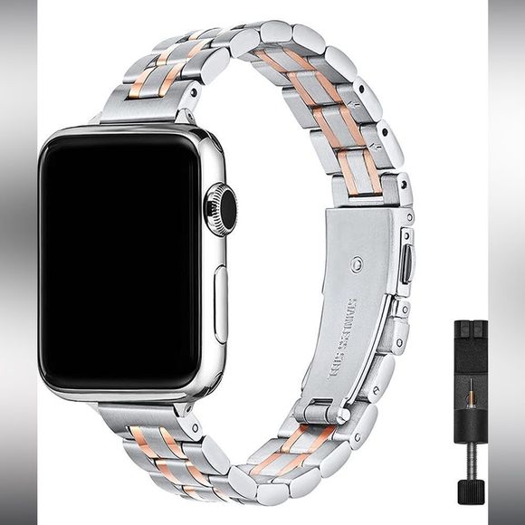 Accessories - New Two Tone Stainless Steele Silver & Rose Gold Replacement Watch Band